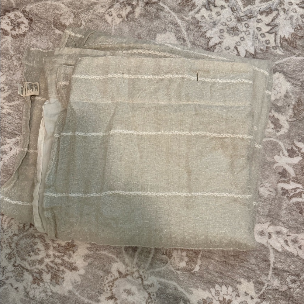 Anthropologie Cream Shower Curtain